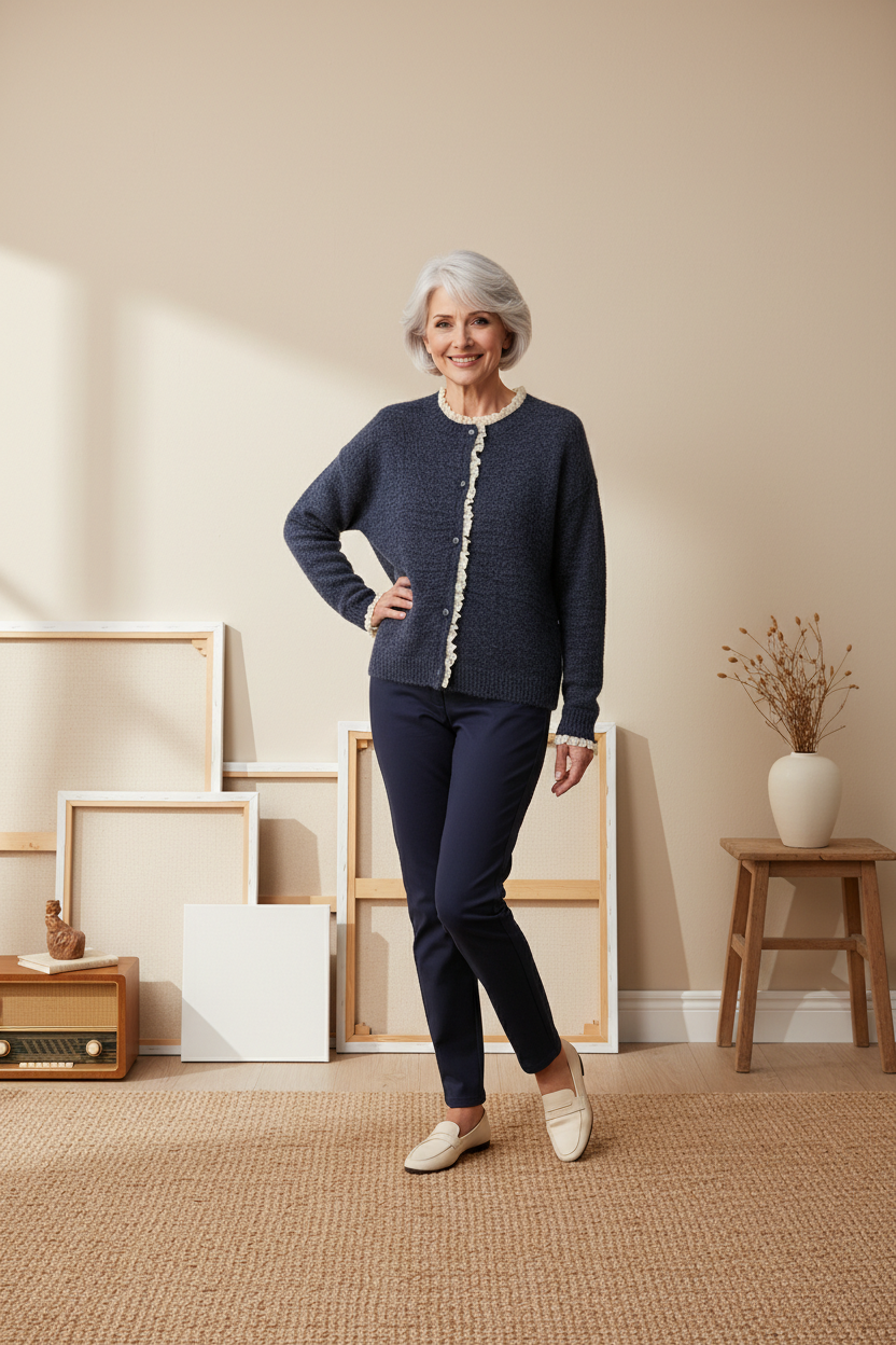 Gilet Flavie marine valable du 38 au 44/46