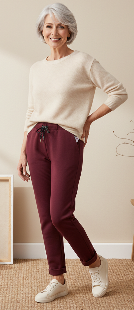 Pantalon june bordeau du 38 au 48