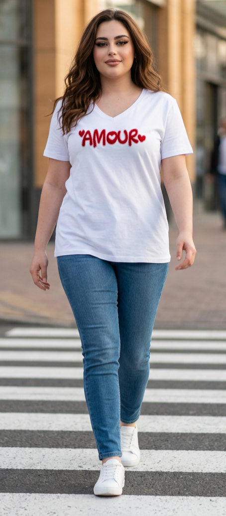 T-SHIRT lisa rouge du 40/42 au 48