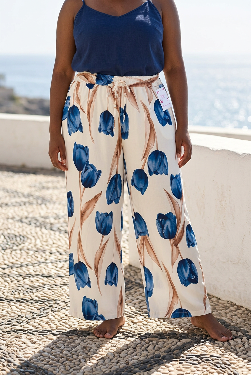🌸 Pantalon Palazzo Fleuri 🌸