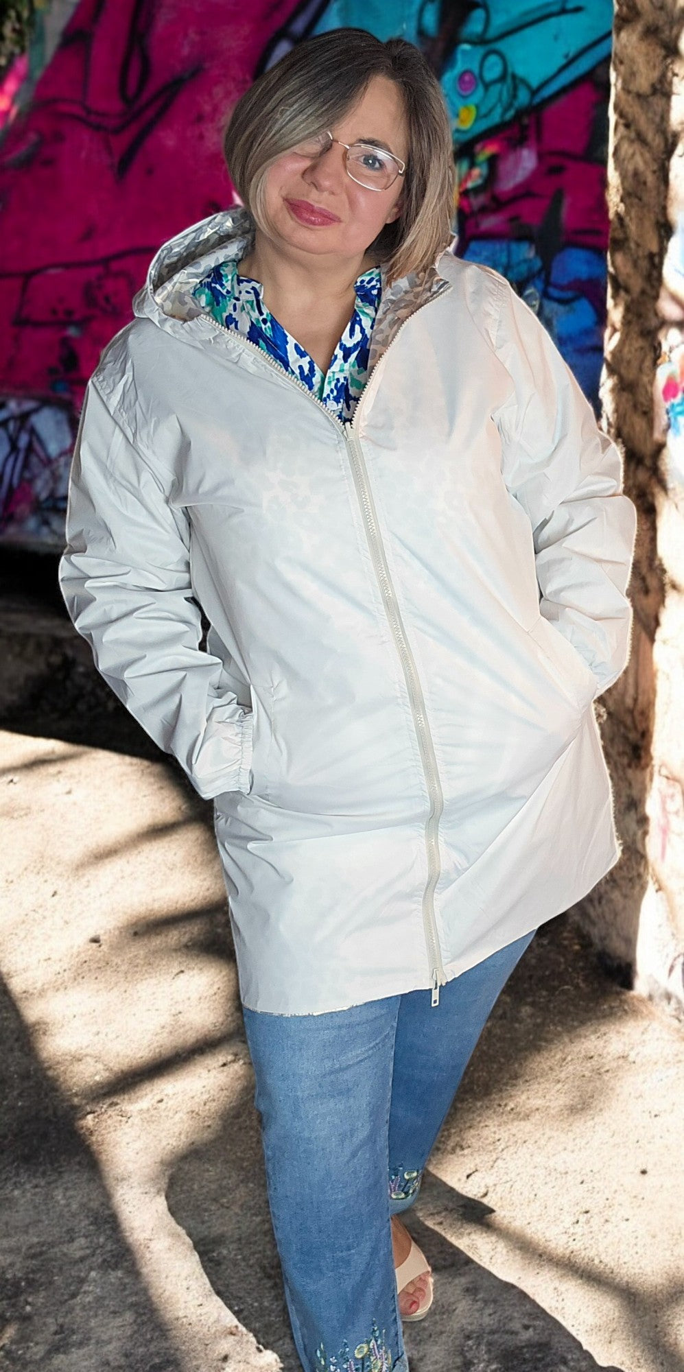 VESTE/PARKA BLANC marque Escandelle