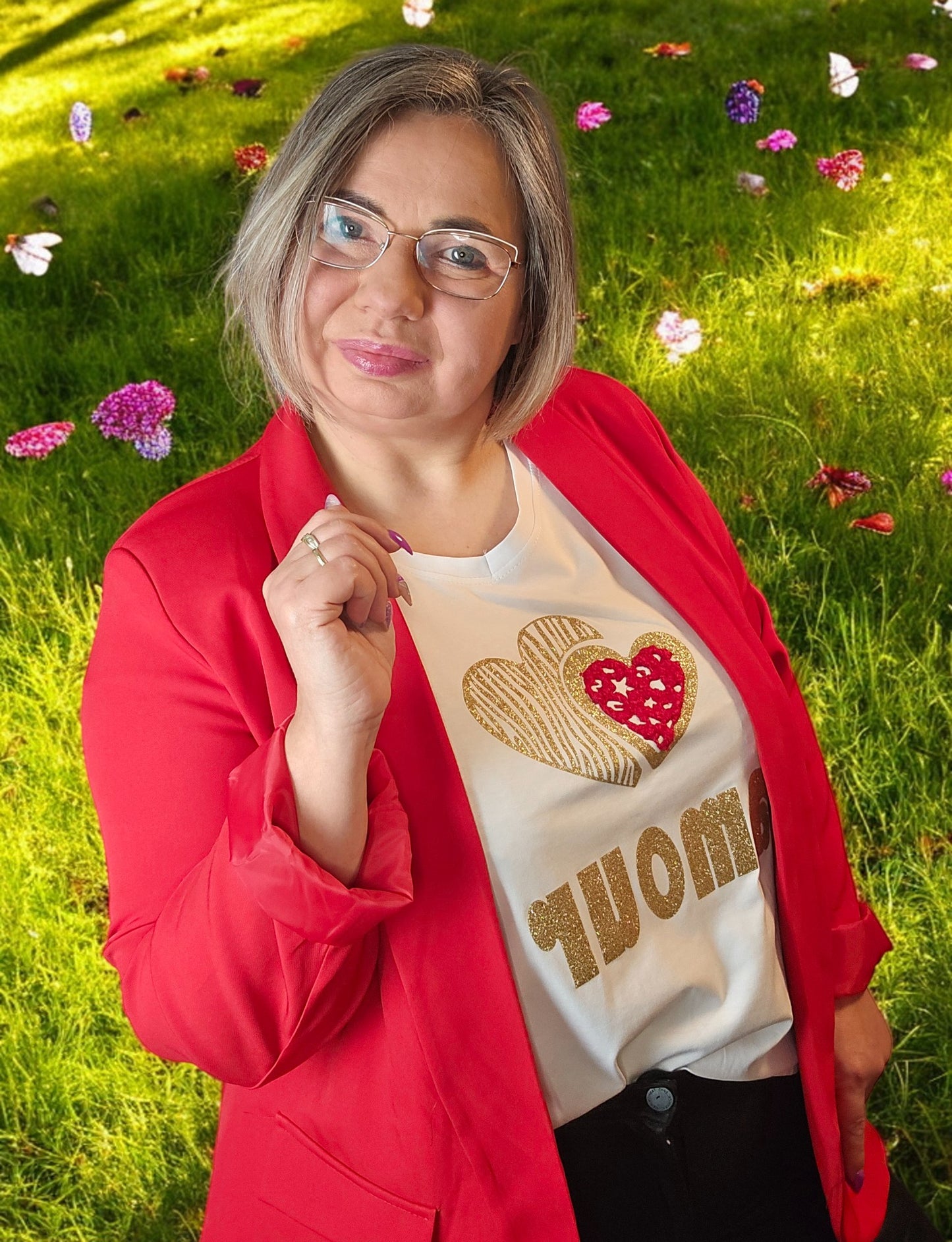 VALENTINA Veste blazer rouge du 38 au 48