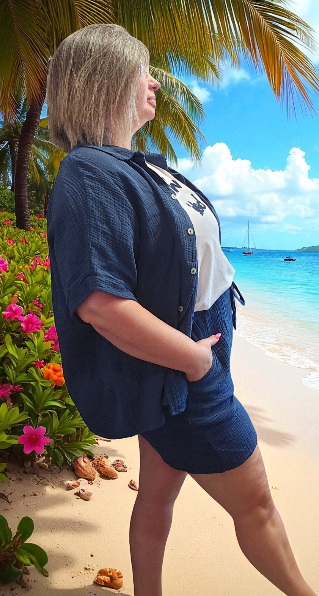 CHEMISE NOE MARINE