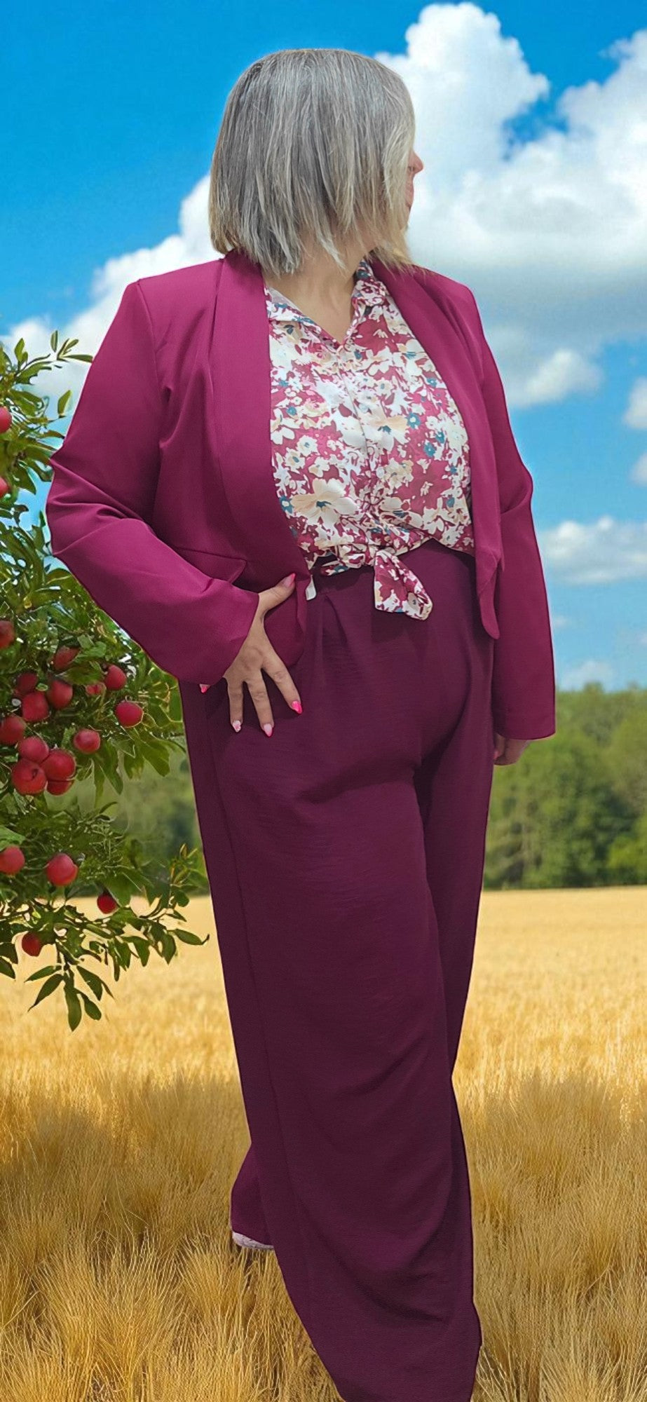 VESTE LIYA BORDEAUX