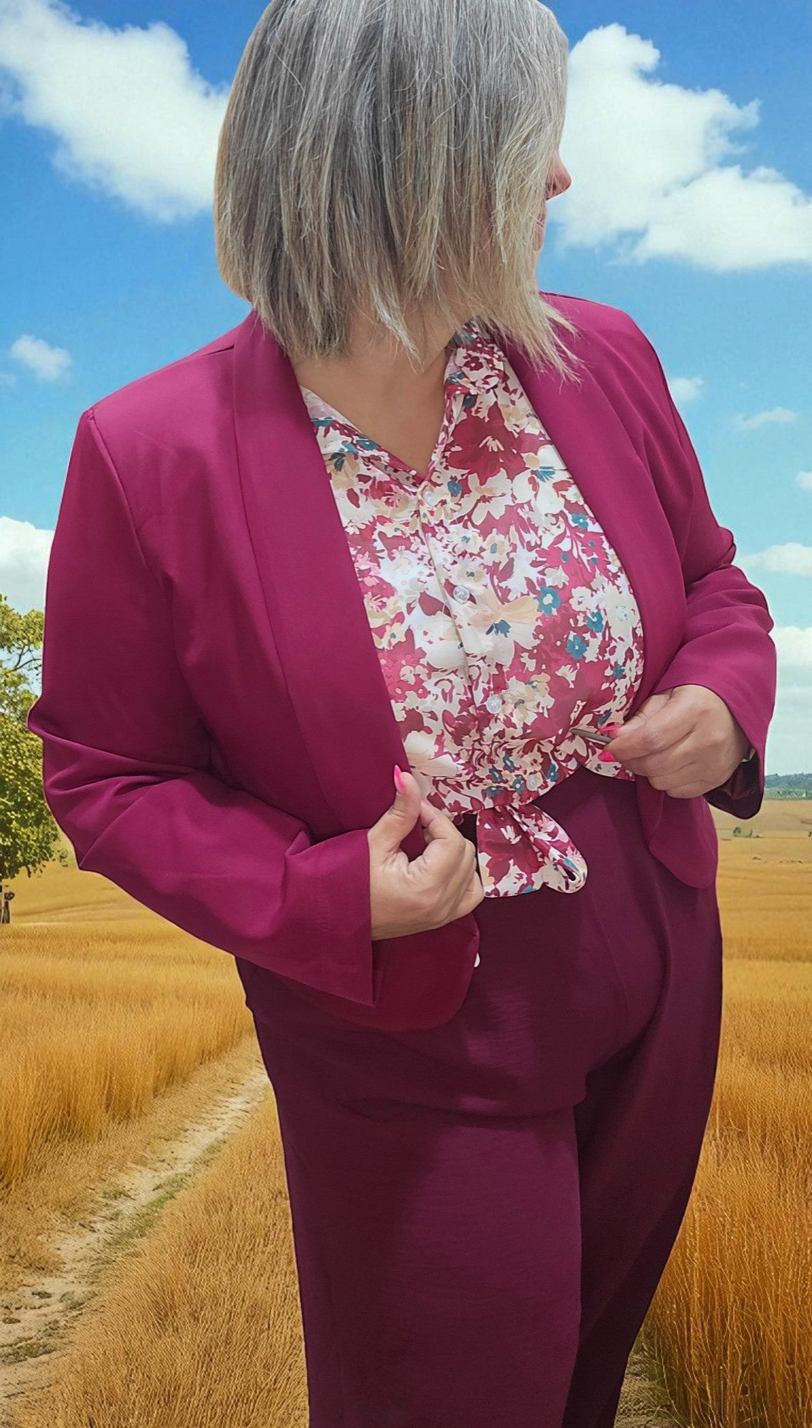 VESTE LIYA BORDEAUX