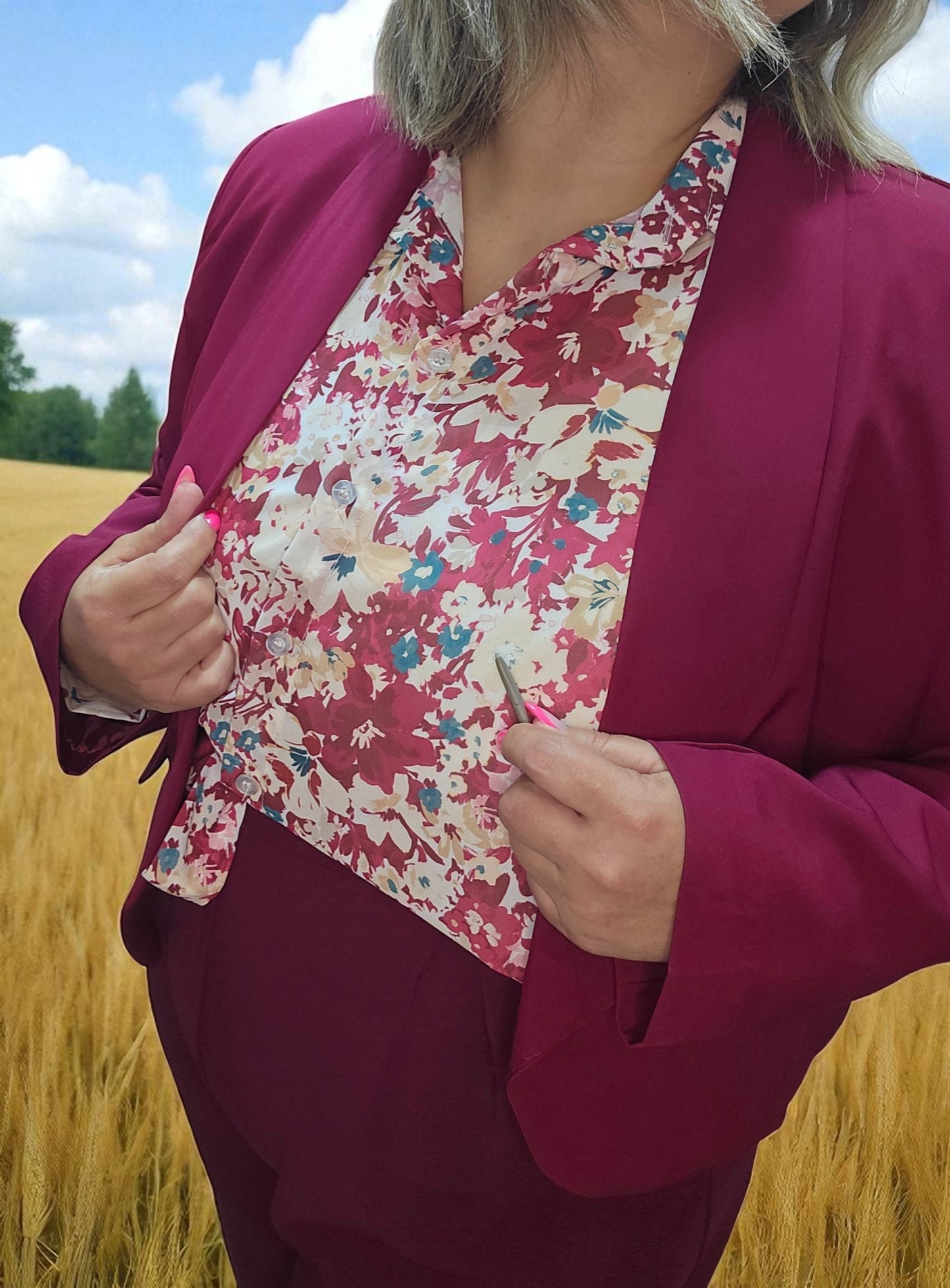 VESTE LIYA BORDEAUX