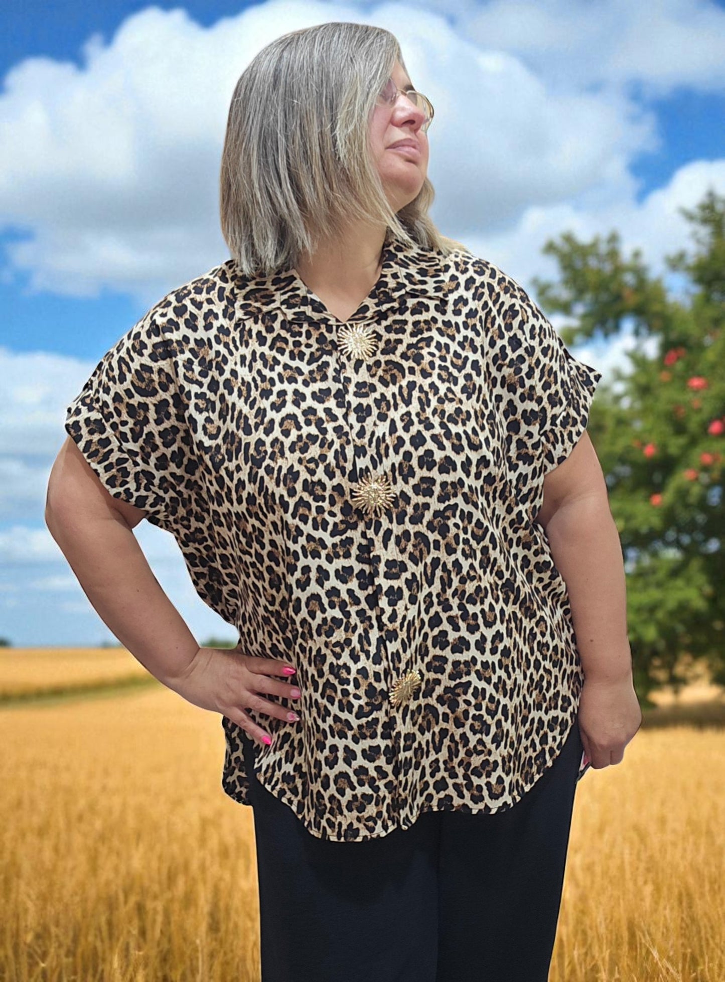 CHEMISIER ELIANA LEOPARD