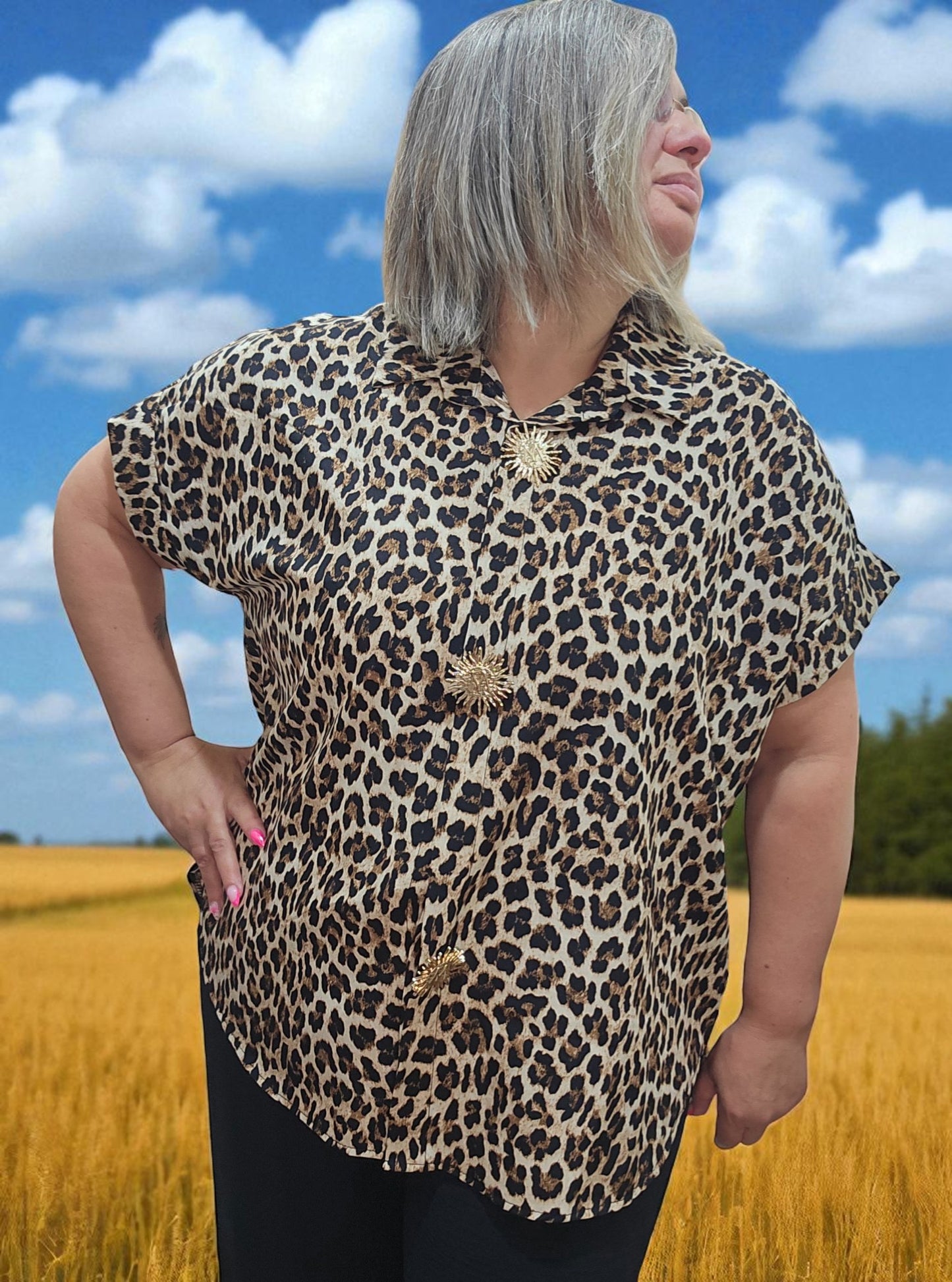 CHEMISIER ELIANA LEOPARD