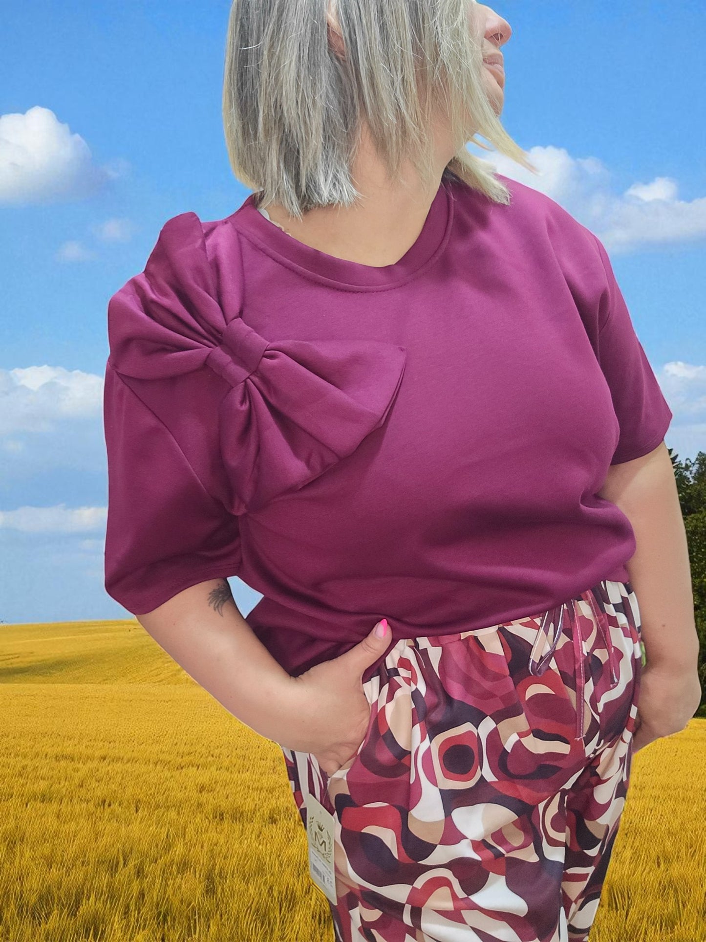 PANTALON PALOMA BORDEAUX