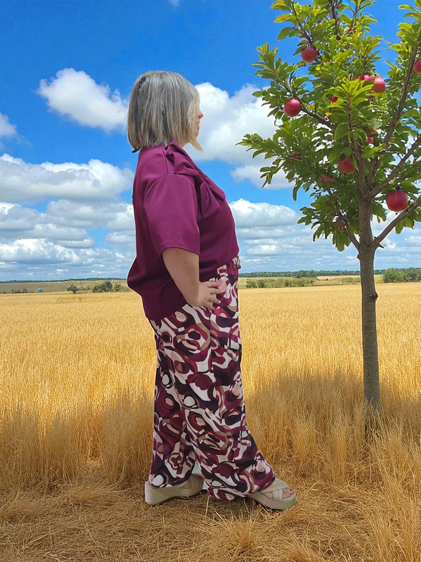 PANTALON PALOMA BORDEAUX