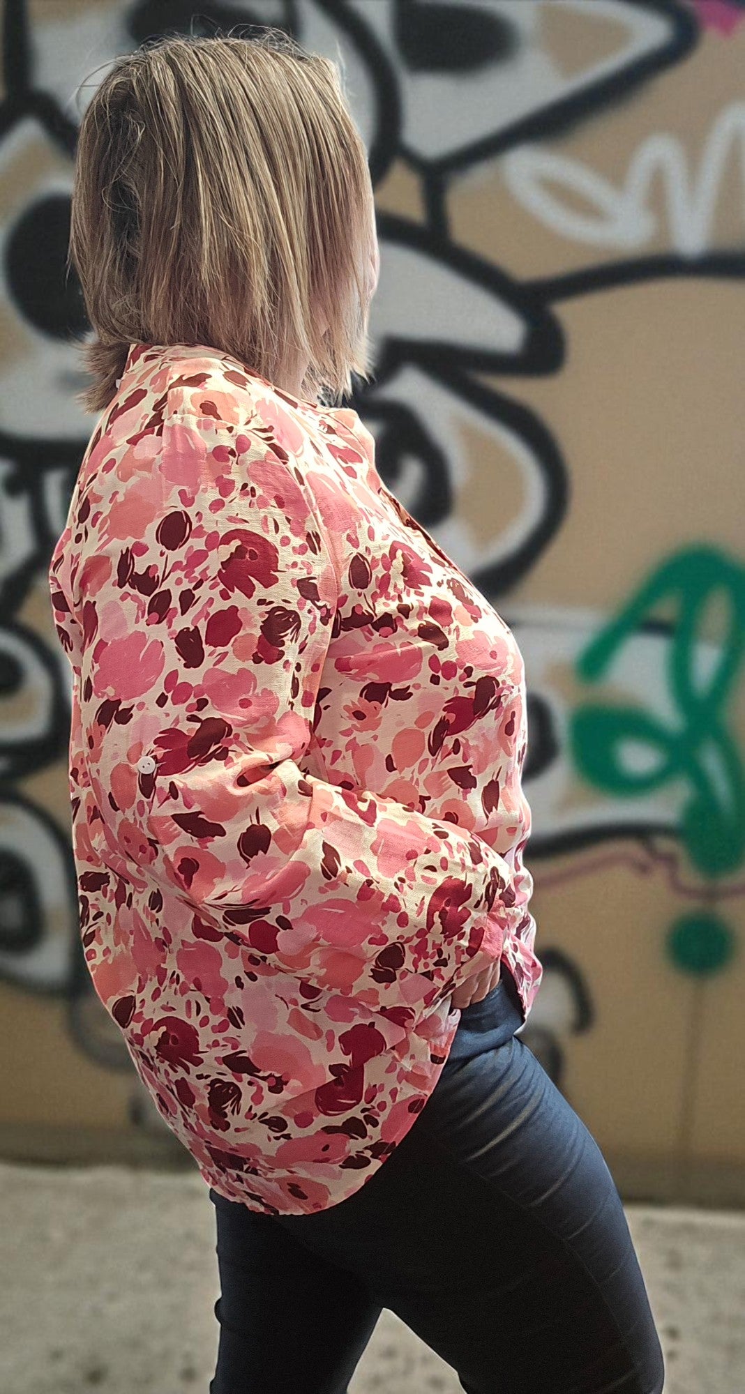 BLOUSE  CASSIS ROSE/BORDEAU