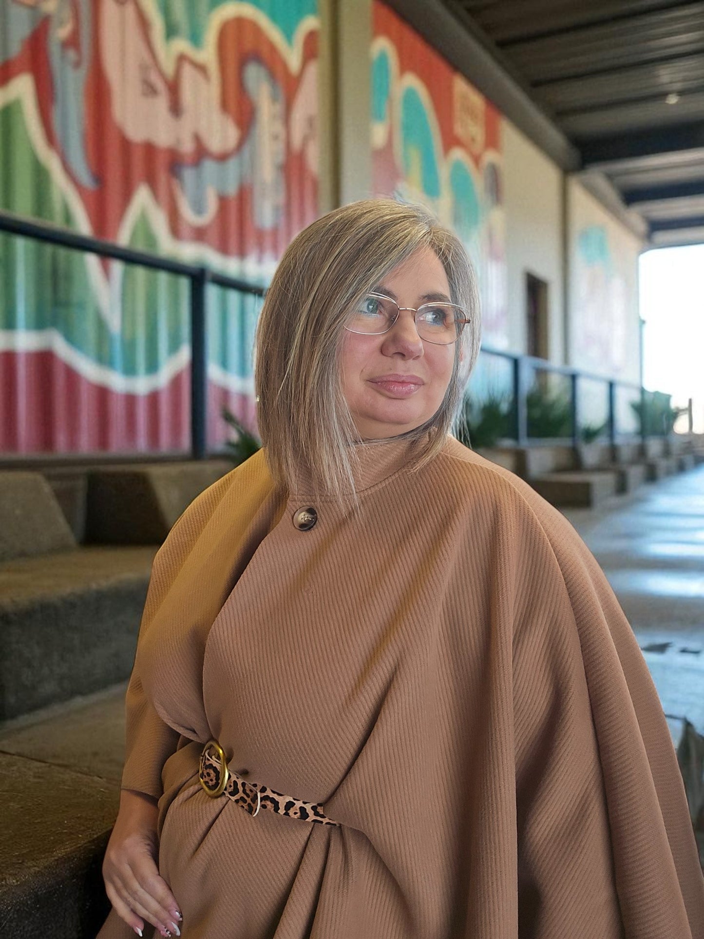 PONCHO/CAPE  ANGELA CAMEL