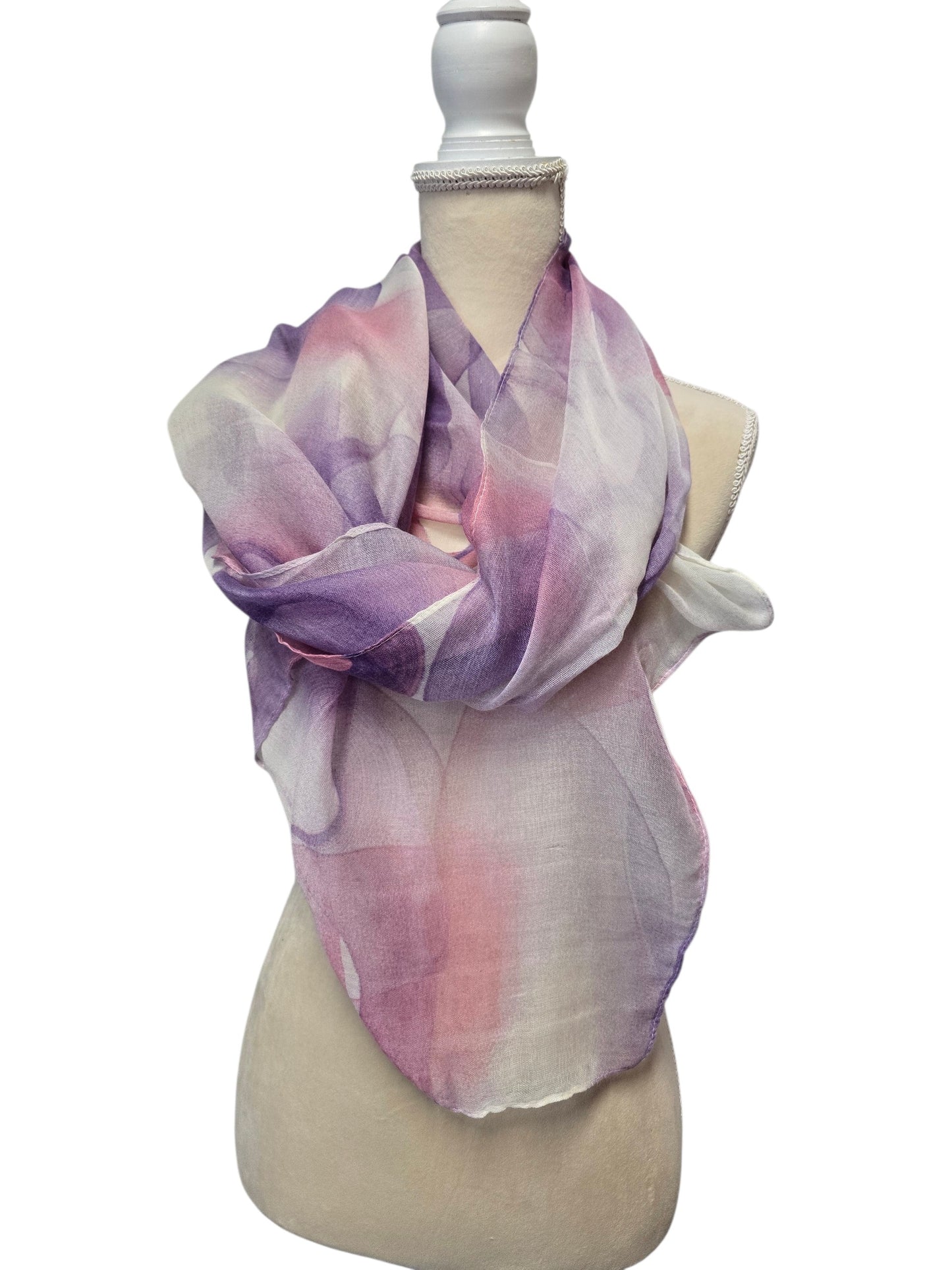 Foulard en voile imprimé – 100 % viscose