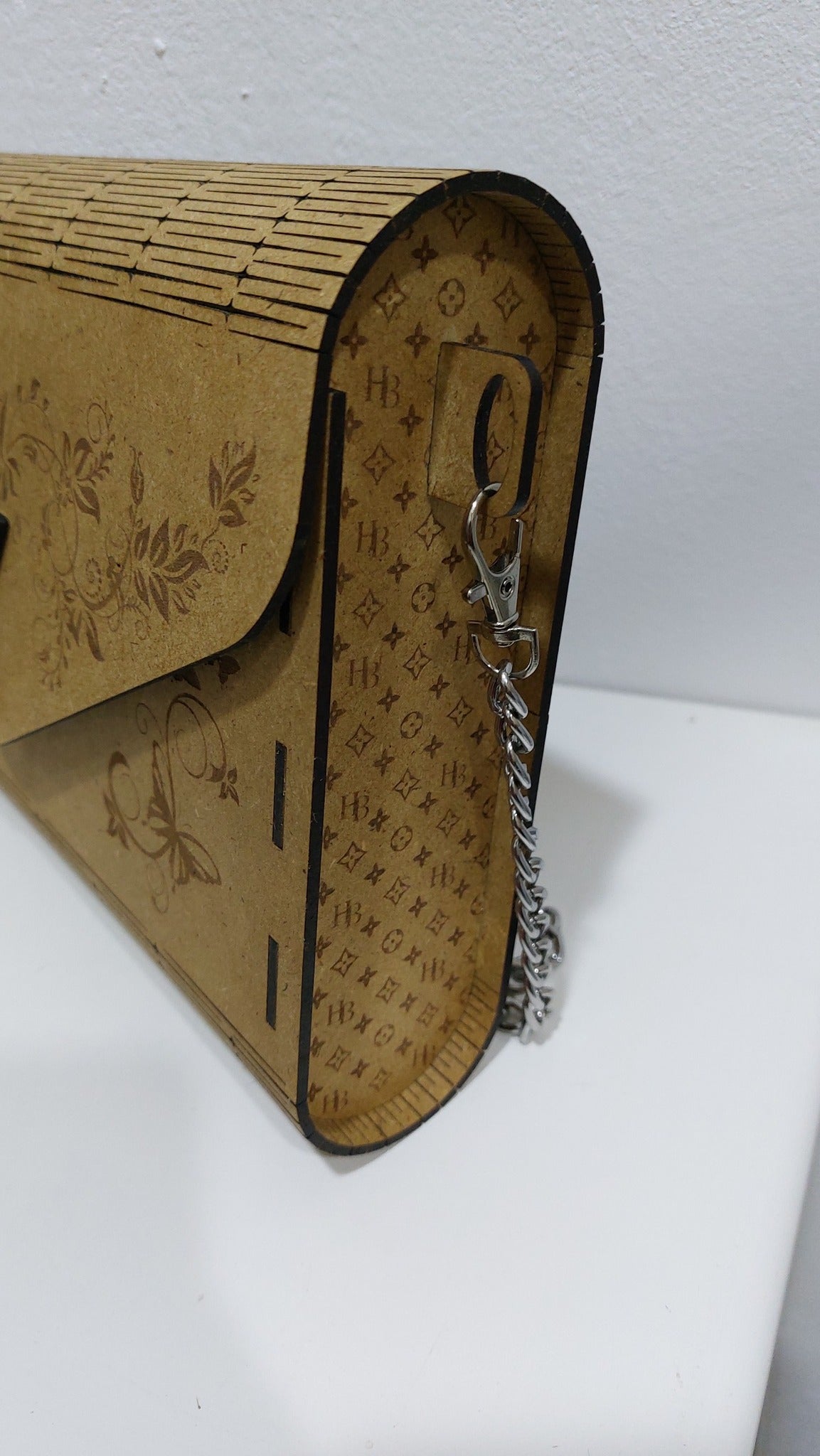 SAC EN BOIS "papillon"