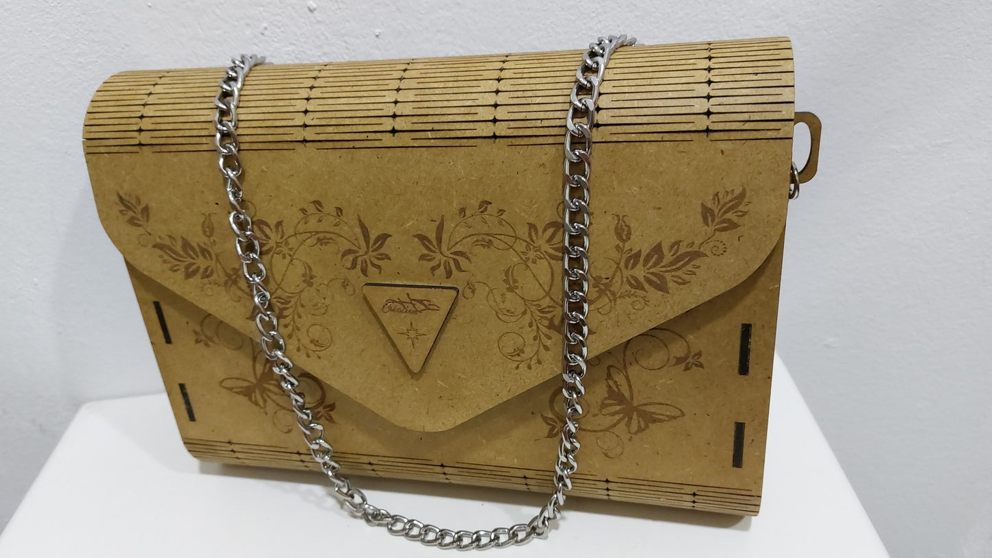 SAC EN BOIS "papillon"