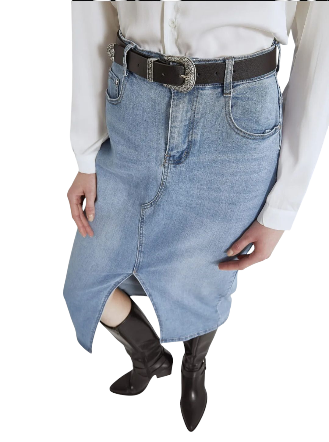 JUPE JEANS sans ceinture