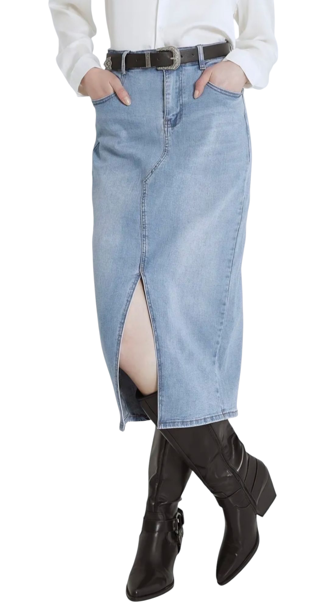 JUPE JEANS sans ceinture