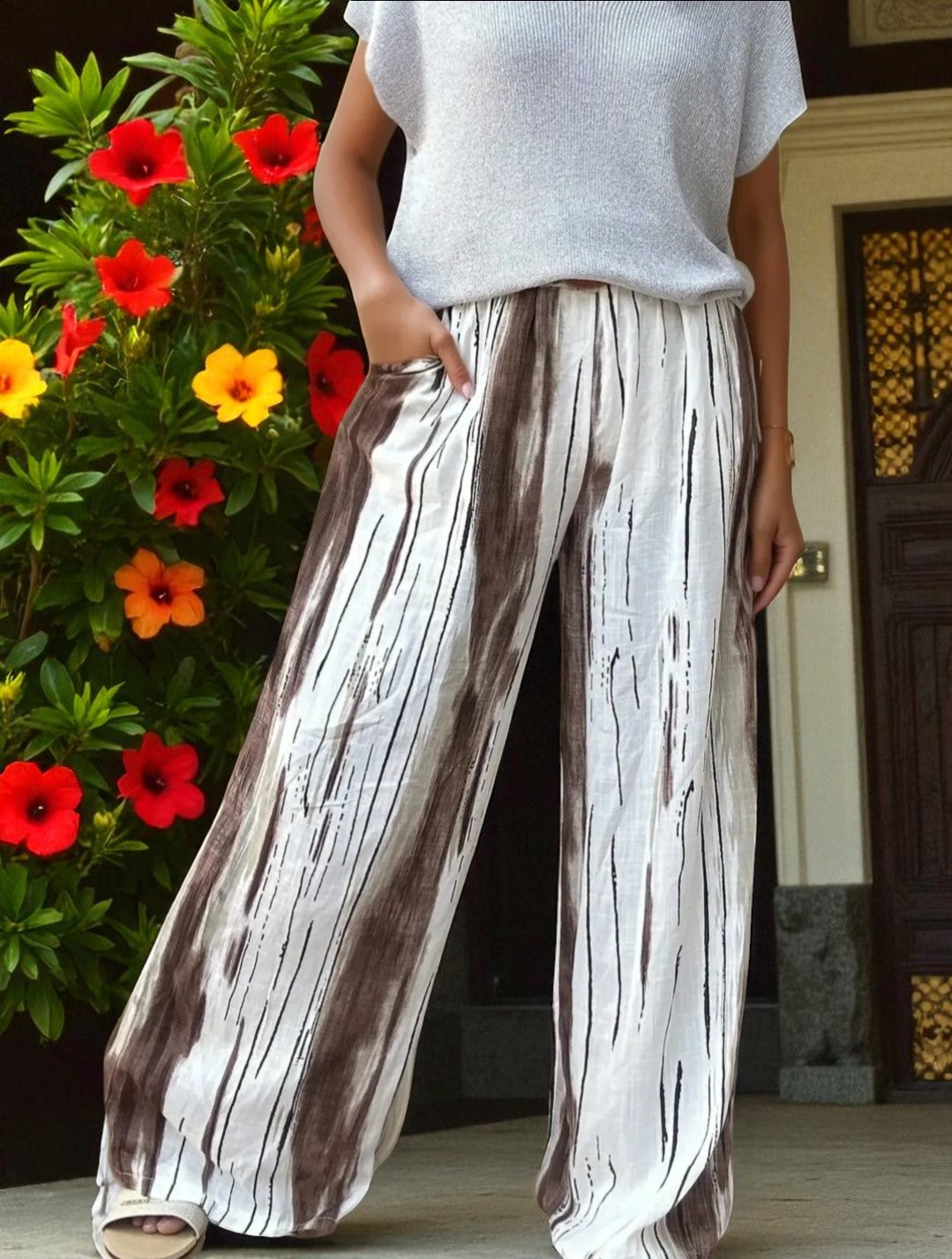 PANTALON FLORA CHOCO