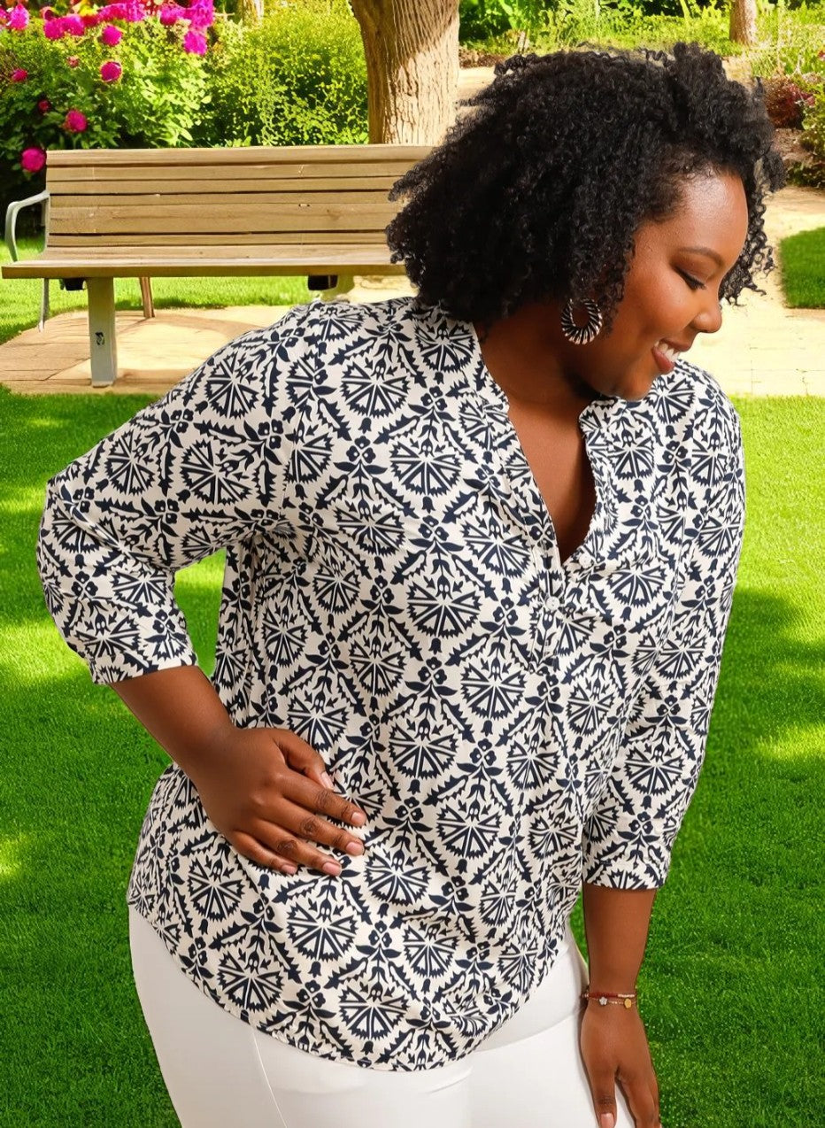 BLOUSE CLAIRE MARINE
