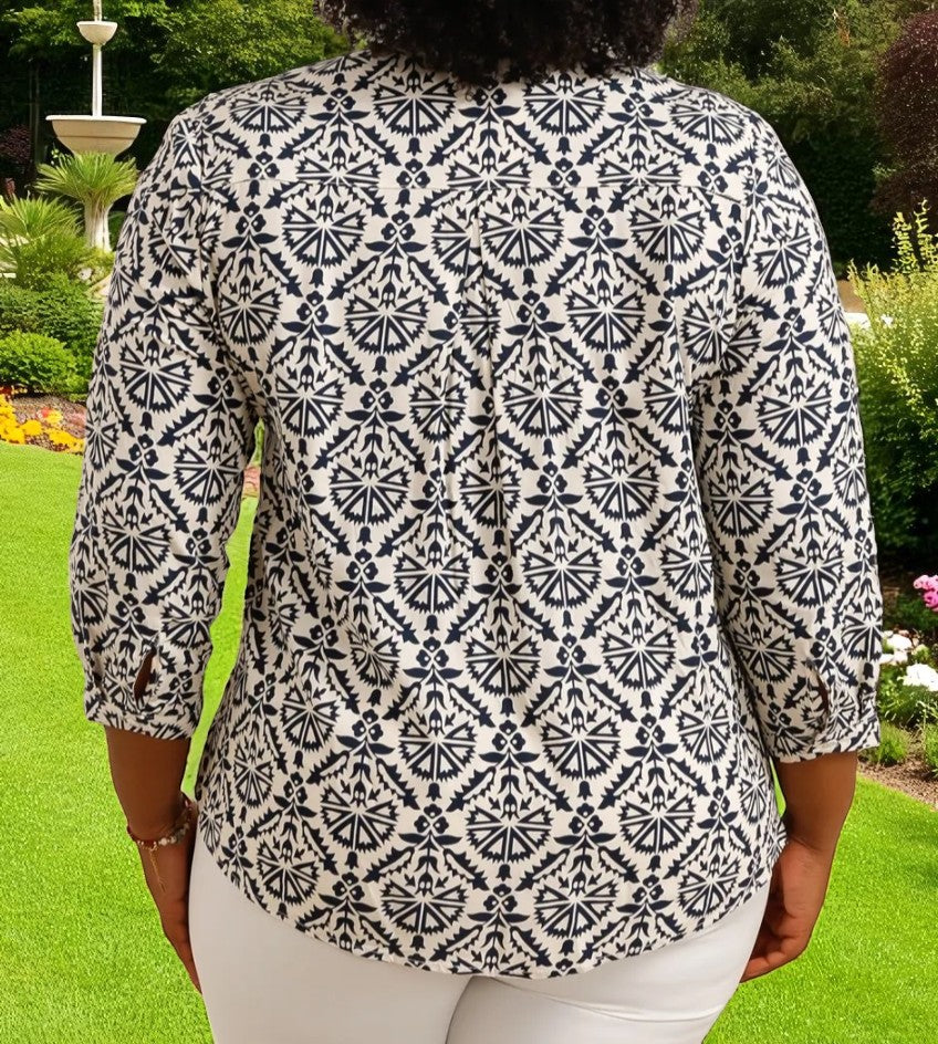 BLOUSE CLAIRE MARINE