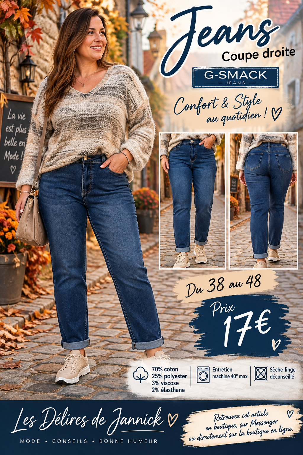 156 💙 NOUVEAUTÉ – JEANS G-SMACK COUPE DROITE 💙