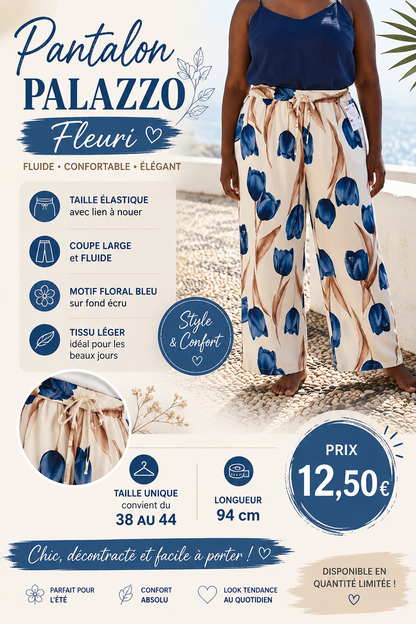🌸 Pantalon Palazzo Fleuri 🌸
