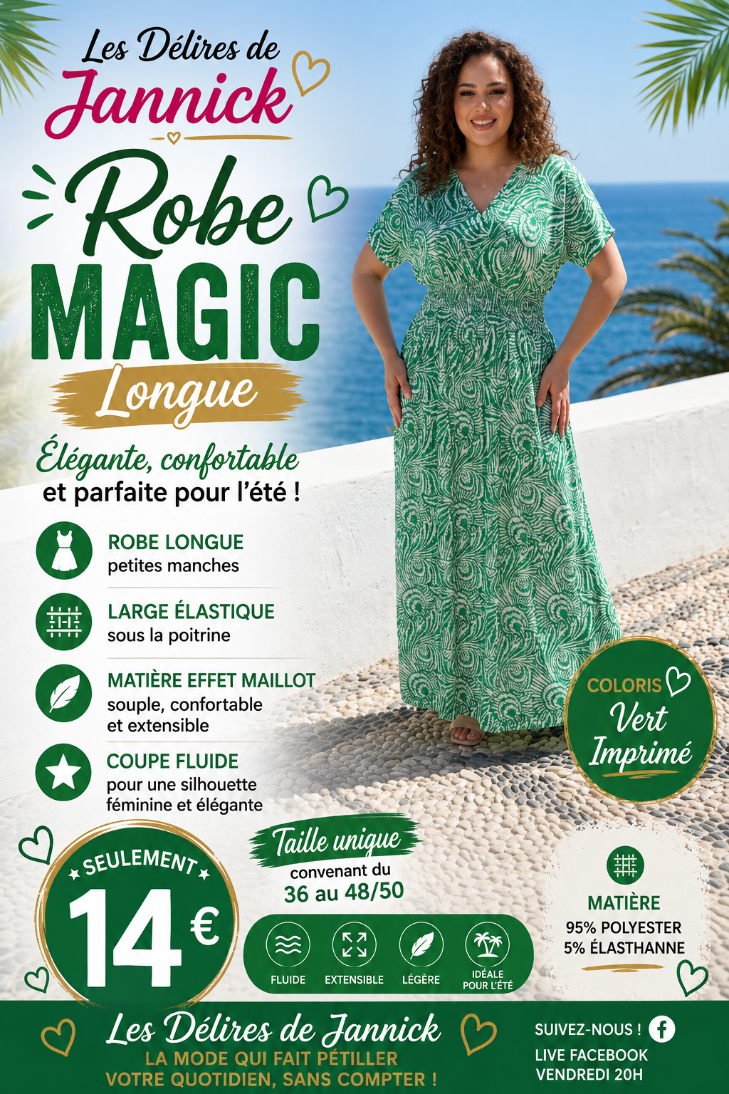 Robe Magic Longue – Élégance & confort