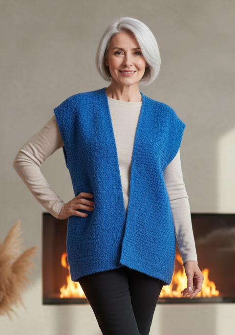 Gilet sans manches effet teddy