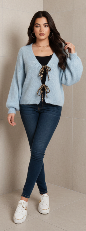 GILET jeanne ciel  du 38 au 48/50