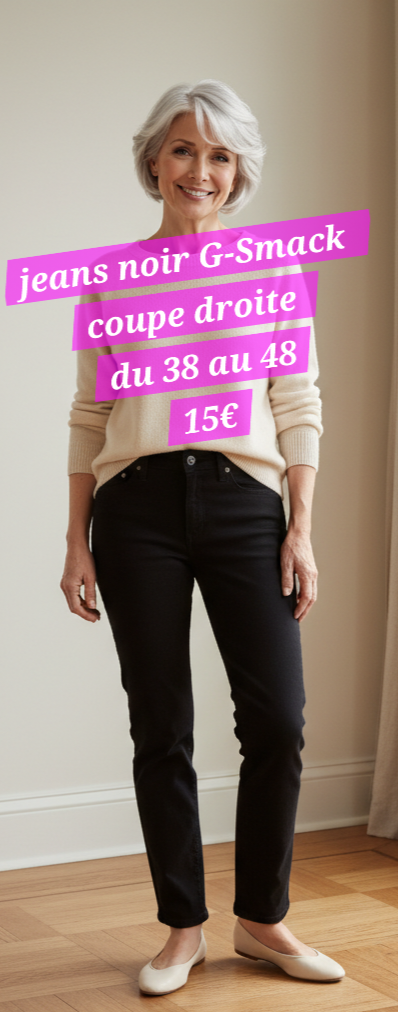 JEANS rosita noir Coupe droite G-SMACK du 38 au 48