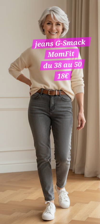 Jeans Maria noir du 38 au 50