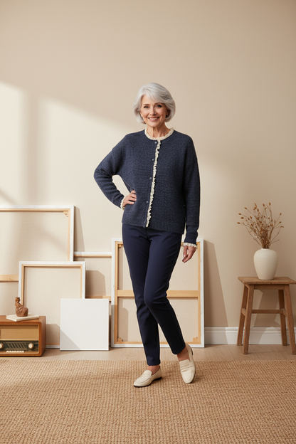 Gilet Flavie marine  valable du 38 au 44/46