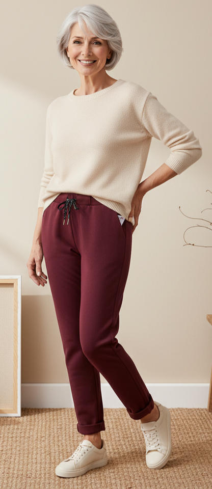 Pantalon june bordeau du 38 au 48