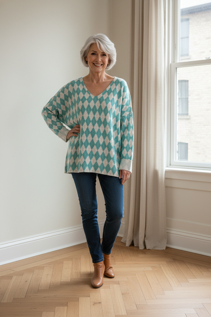 Pull Garance Vert d'eau  valable du 38 au 44/46