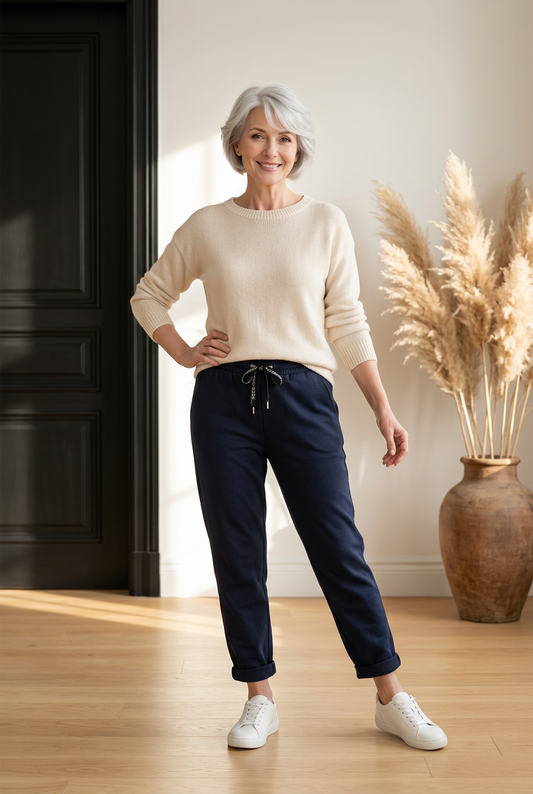 PANTALON  kim marine du 38 au 46