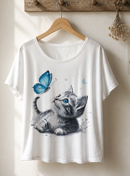 BLOUSE MOTIF CHAT
