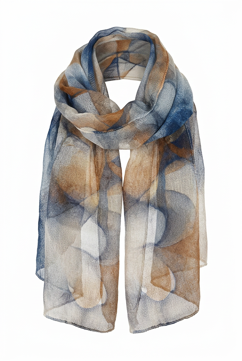 Foulard en voile imprimé – 100 % viscose