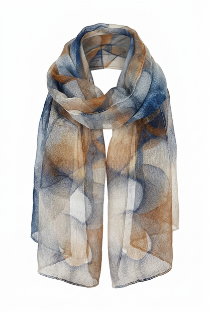 Foulard en voile imprimé – 100 % viscose