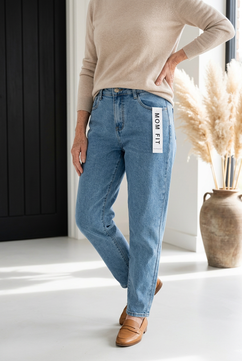 💙 Jean Mom Fit Mila Premium – Effet -5 kg 💙