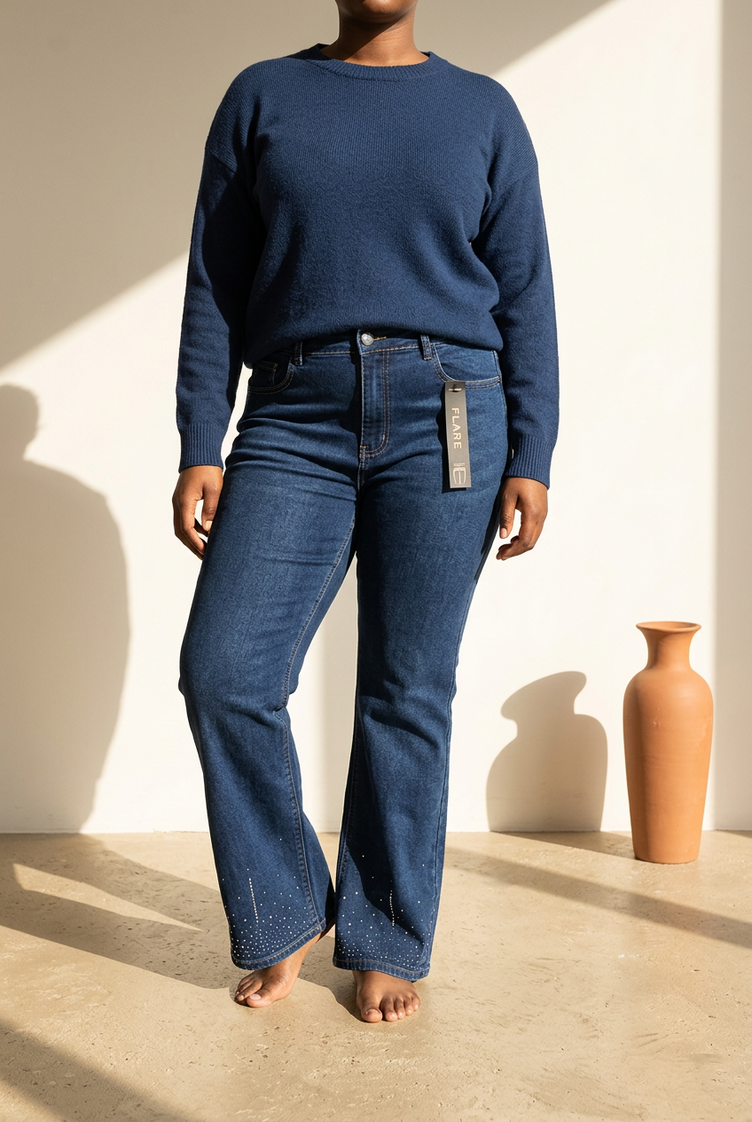 2✨ Jean Flare B.S Jeans – Élégance, confort et touche de brillance