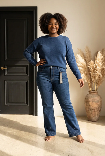 2✨ Jean Flare B.S Jeans – Élégance, confort et touche de brillance