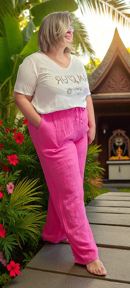 PALAZZO CAROLE FUSHIA