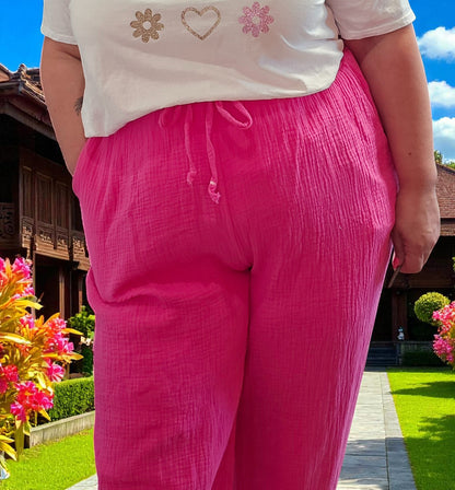PALAZZO CAROLE FUSHIA