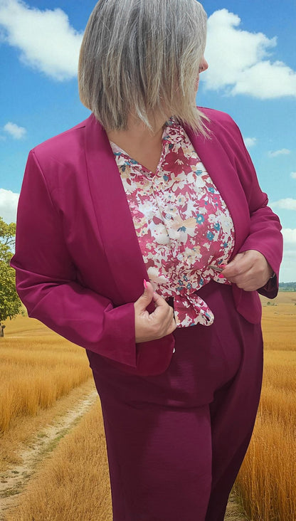 VESTE LIYA BORDEAUX