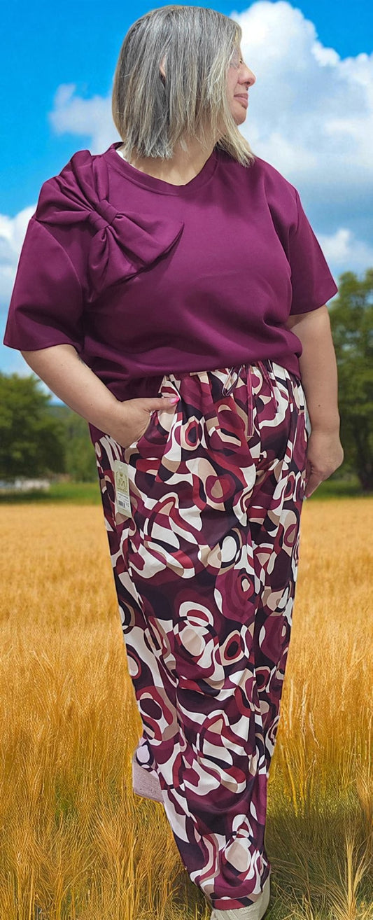 PANTALON PALOMA BORDEAUX