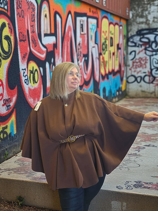 PONCHO/CAPE ANGELA CHOCO