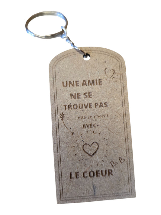 Porte cle  bois AMIE