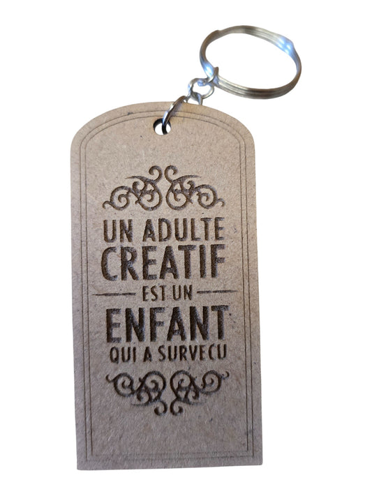 Porte cle bois CREATIF