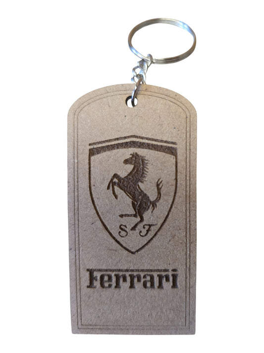 Porte cle bois FERRARI