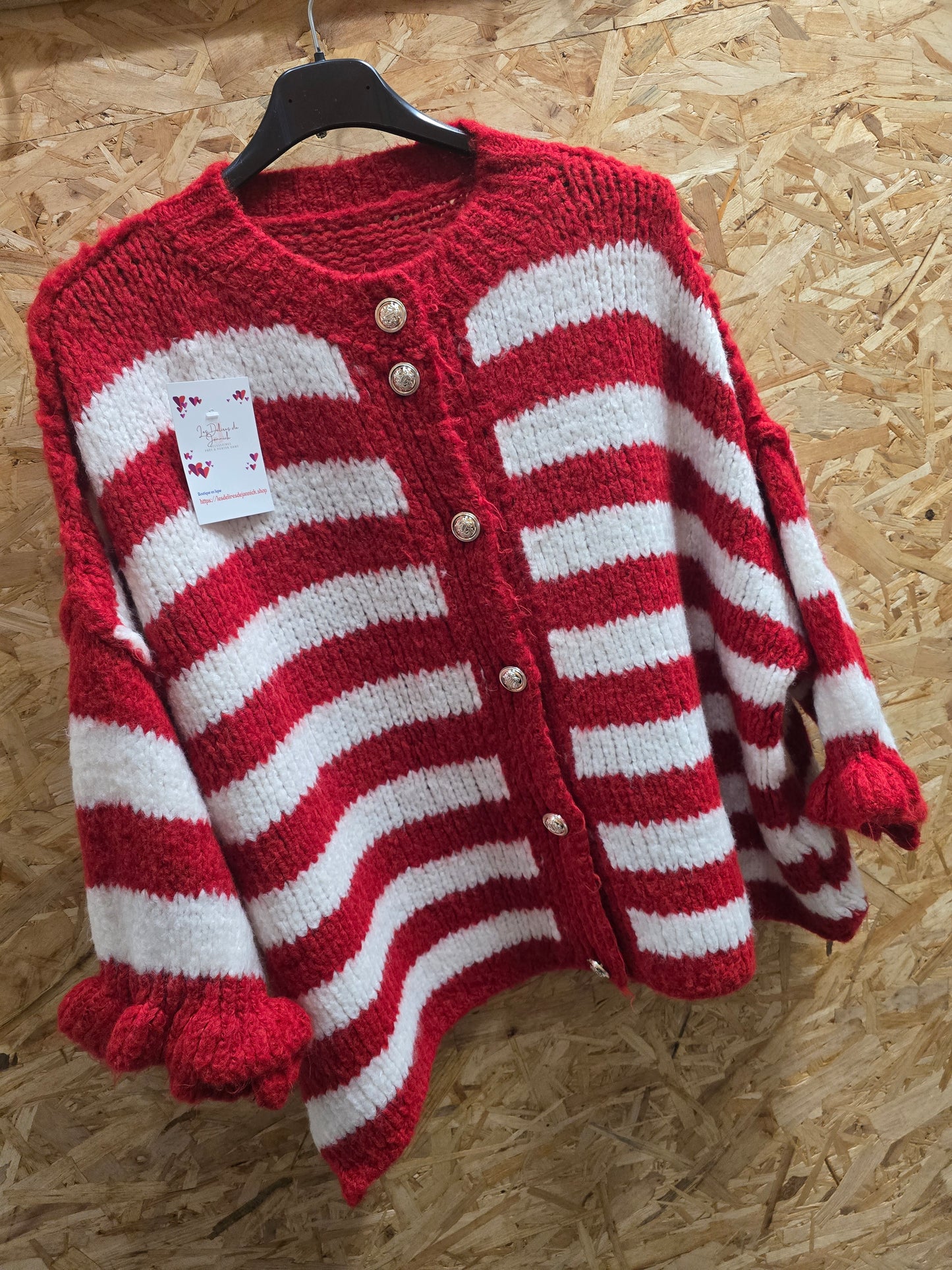 GILET linda rouge du 38 au 50